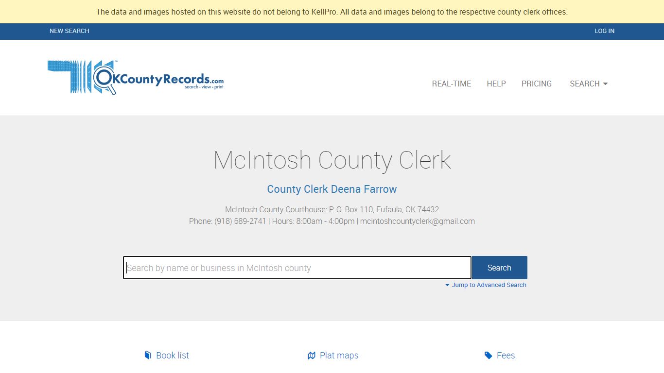 McIntosh County | OKCountyRecords.com | County Clerk ...